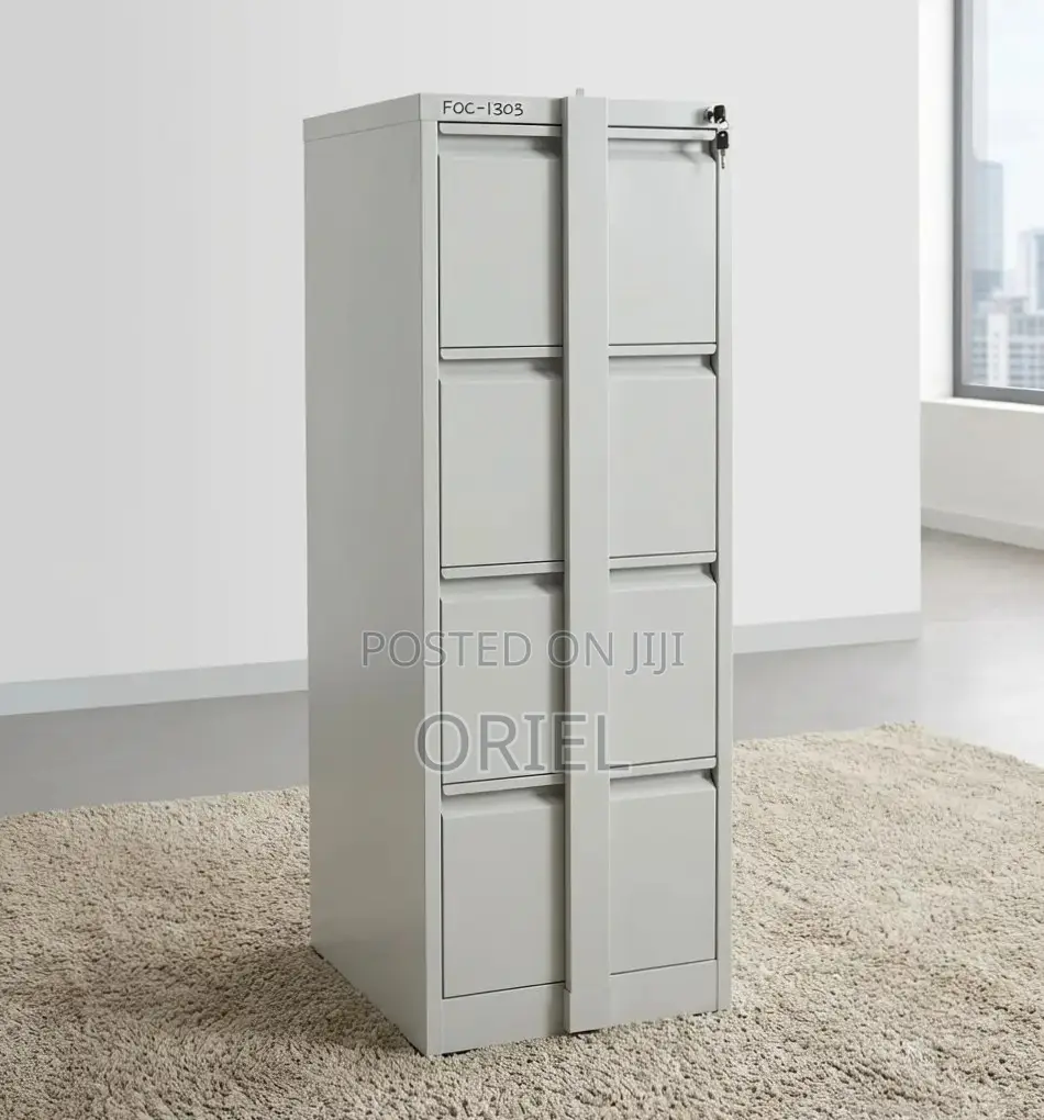 Office Cabinet : 4-Drawer Filing Cabinet With Lock