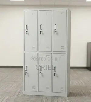 Office Cabinet : Heavy-Duty 6-Door Staff Locker Cabinet.