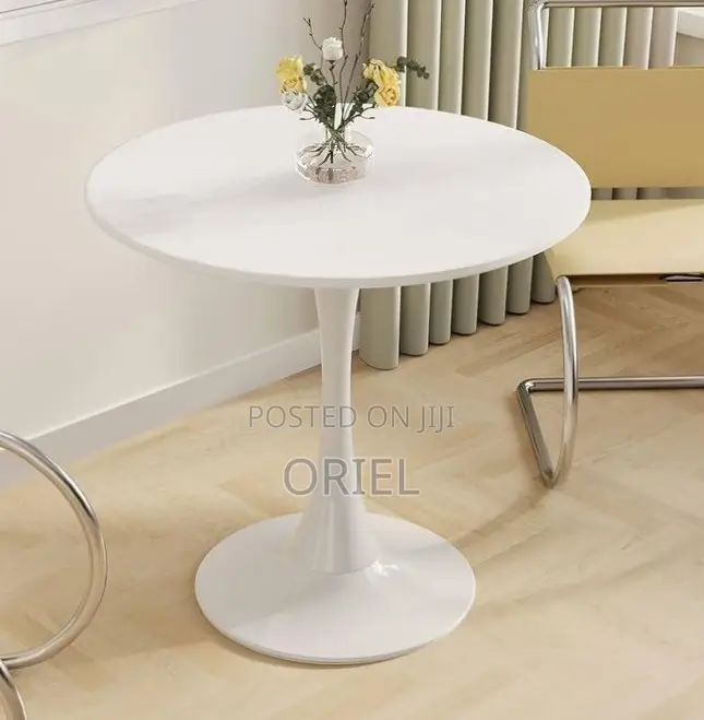 Home Office Table : White Round Tulip Table