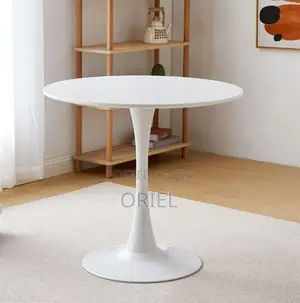 Home Office Table : White Round Tulip Table