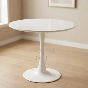 Home Office Table : White Round Tulip Table