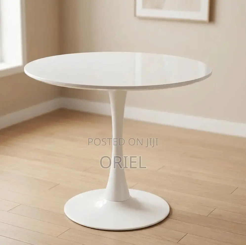 Home Office Table : White Round Tulip Table