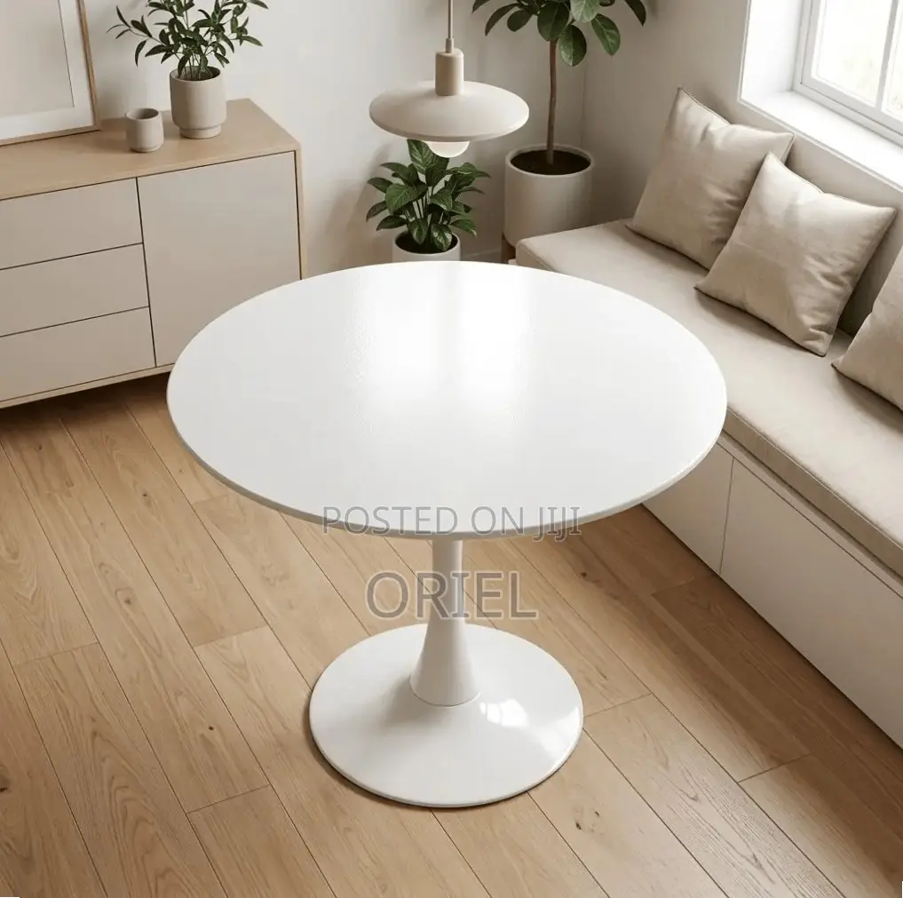 Home Office Table : White Round Tulip Table