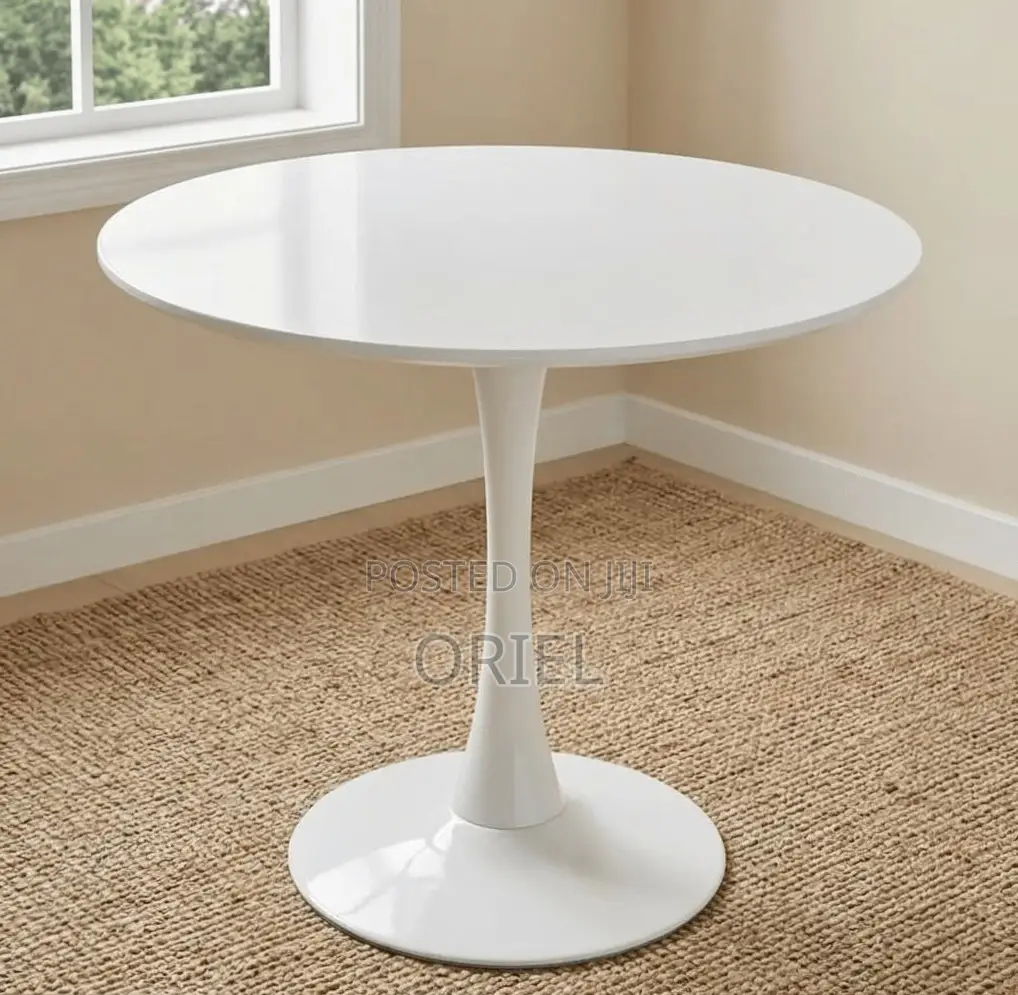 Home Office Table : White Round Tulip Table