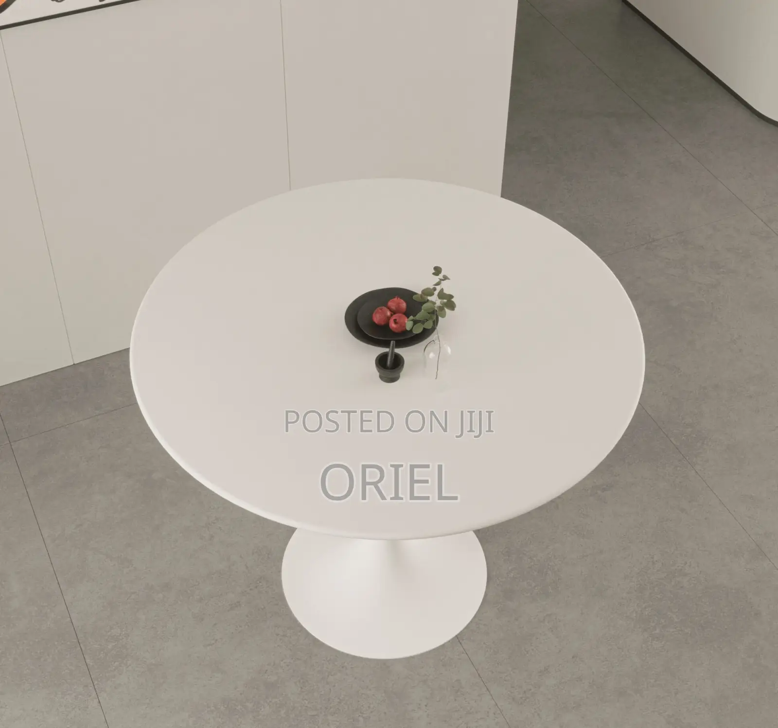 Home Office Table : White Round Tulip Table