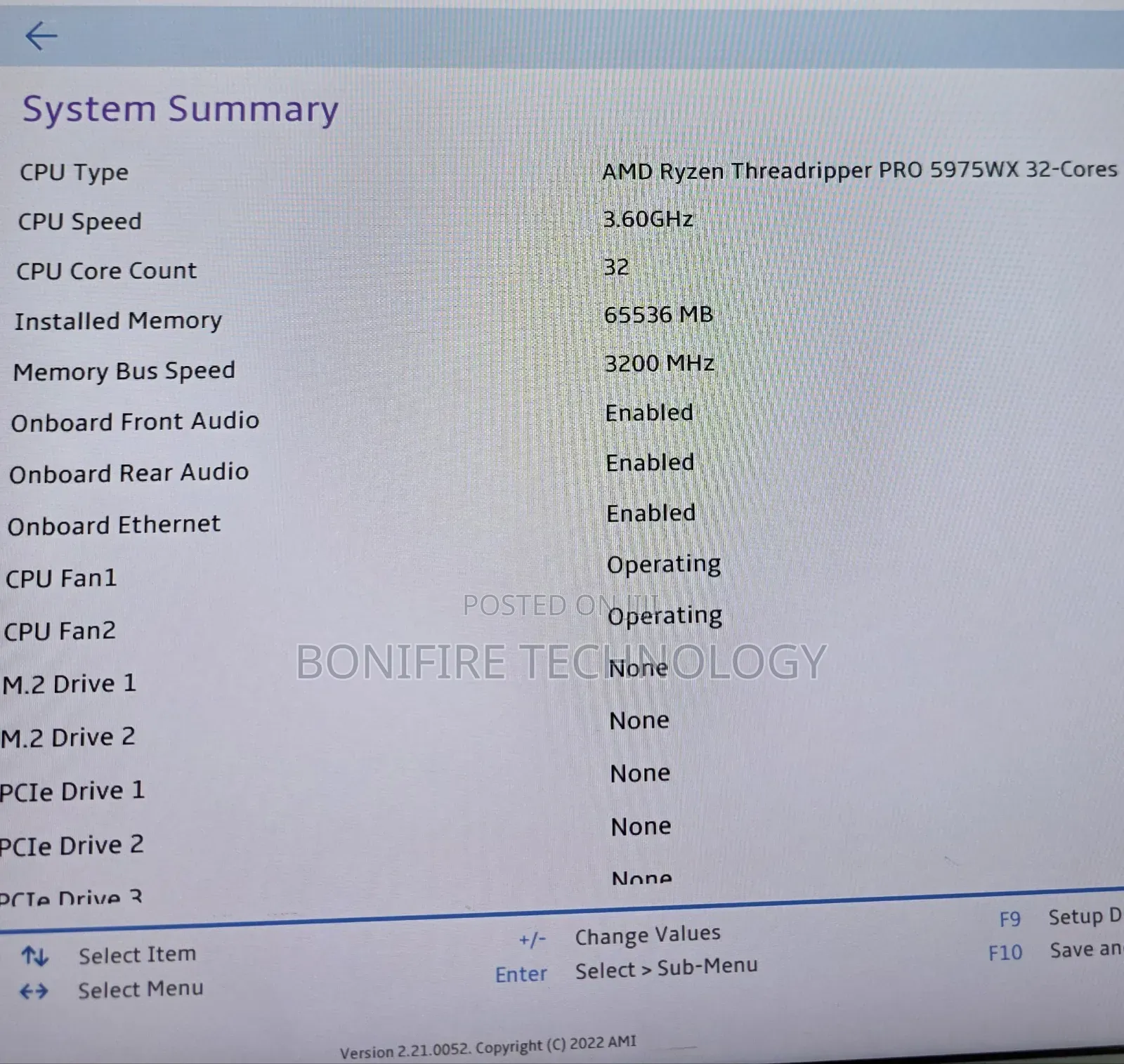 Desktop Computer Lenovo ThinkStation P520 64GB AMD SSD 512GB