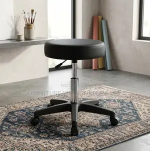 Bar Stool; Adjustable Round Portable Leather Bar Stool