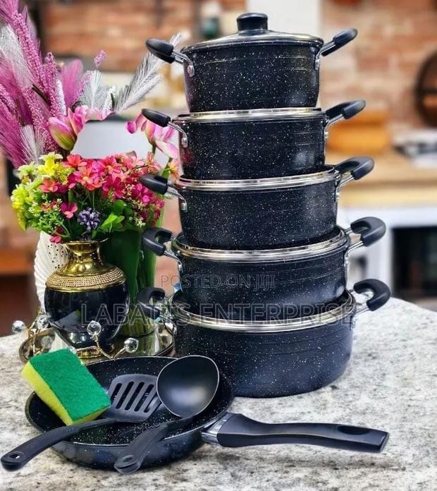 14-Piece JP Non-Stick Cookware Set – Modern Kitchen Essential