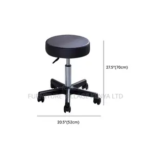 Bar Stool; Adjustable Round Portable Leather Bar Stool