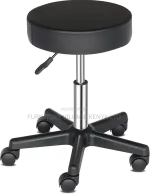 Bar Stool; Adjustable Round Portable Leather Bar Stool