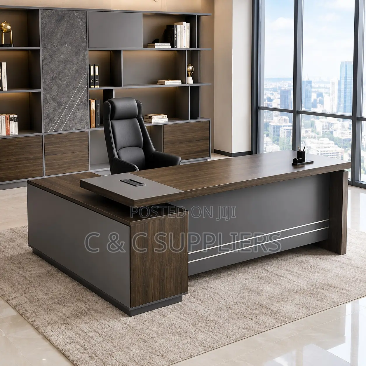 1.6m Executive Wooden Corner Table