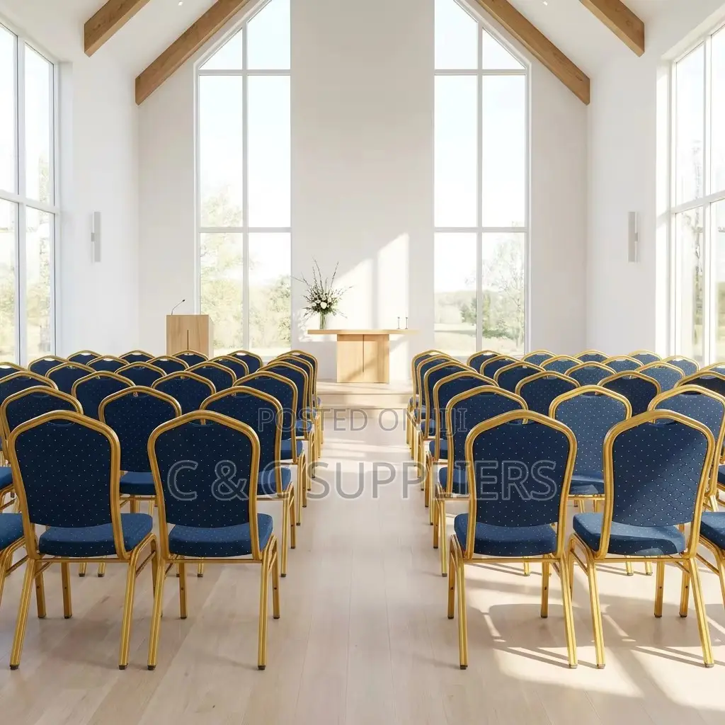 Blue Fabric Wedding Chair