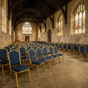 Blue Fabric Wedding Chair