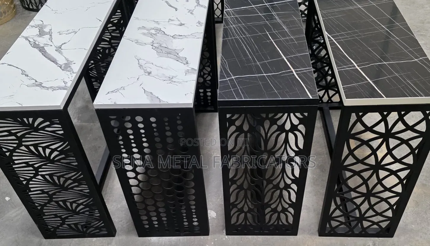 High-Quality Console Table With Laser-Cut Frame.