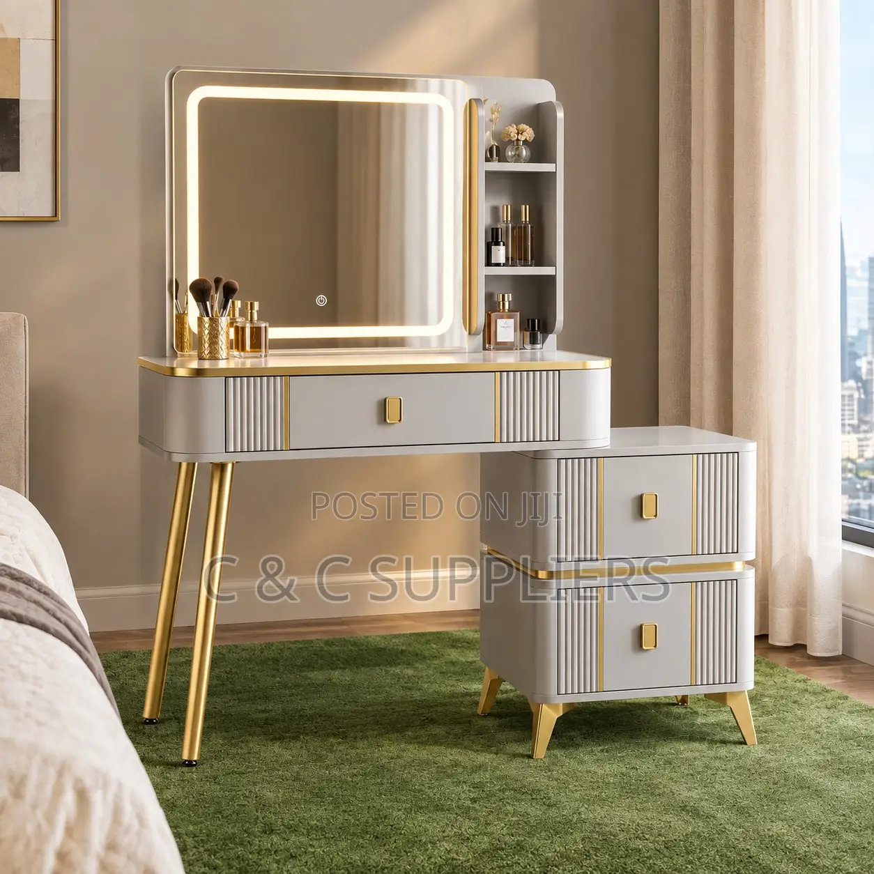 Modern Home Vanity Dressing Table With Mirror