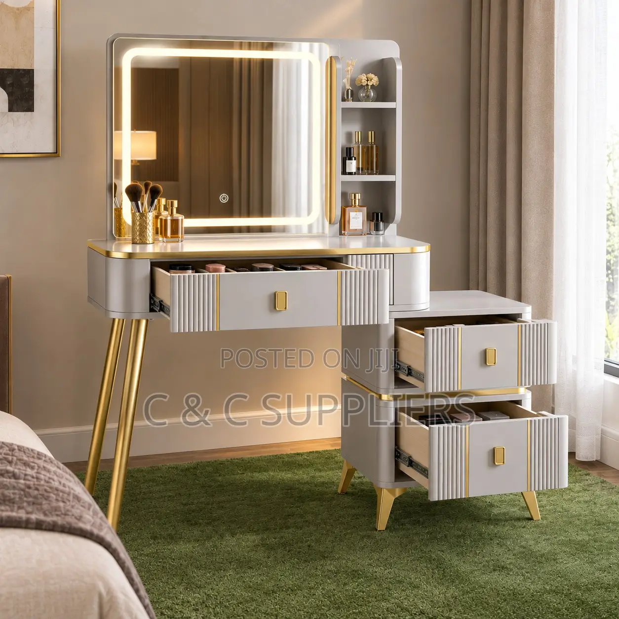 Modern Home Vanity Dressing Table With Mirror