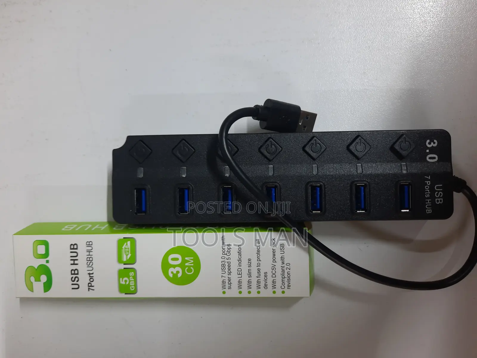 USB Hub 7 Port 3.0 With Individual Switches