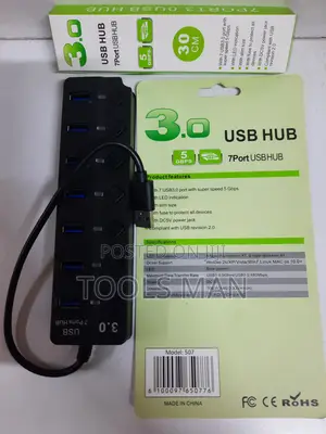 USB Hub 7 Port 3.0 With Individual Switches