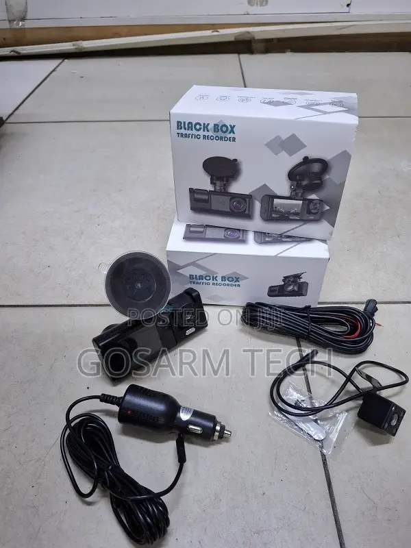 Black Box 1080p Dash Camera With Front,Rear Reverse Camera