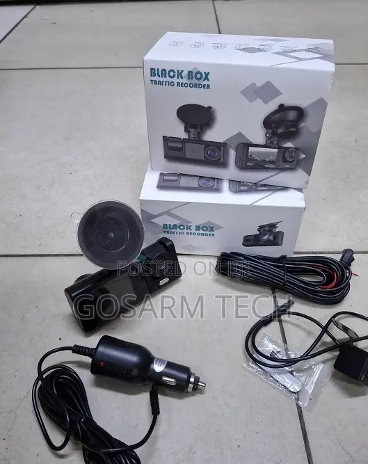 Black Box 1080p Dash Camera With Front,Rear Reverse Camera