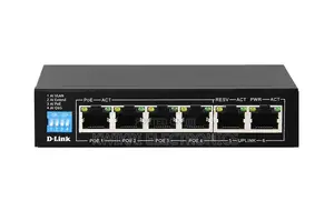 4GE PoE+ 1GE 1 SFP Uplink 250m PoE Switch DGS-F1006p-E