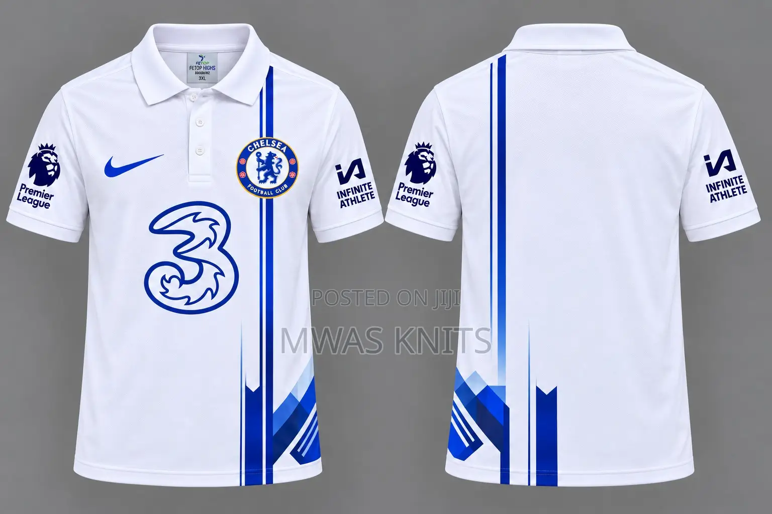 Chelsea Football Polo Jersey – White