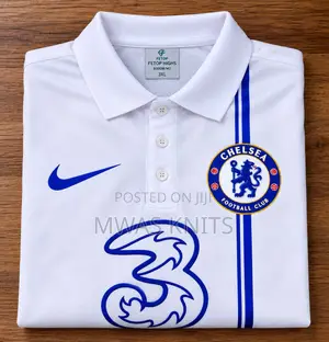 Chelsea Football Polo Jersey – White