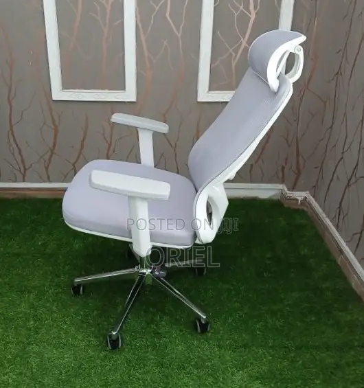Office Chair : Ergonomic High Back Office Gray Fabric Chair