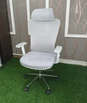 Office Chair : Ergonomic High Back Office Gray Fabric Chair