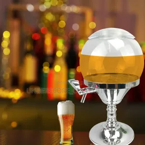 Cooling Spherical Wine Juice or Liquid Dispenser With Ice Slot