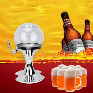 Cooling Spherical Wine Juice or Liquid Dispenser With Ice Slot