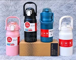 Stainless Steel Vacuum Insulated Water Bottles With Straw Lids