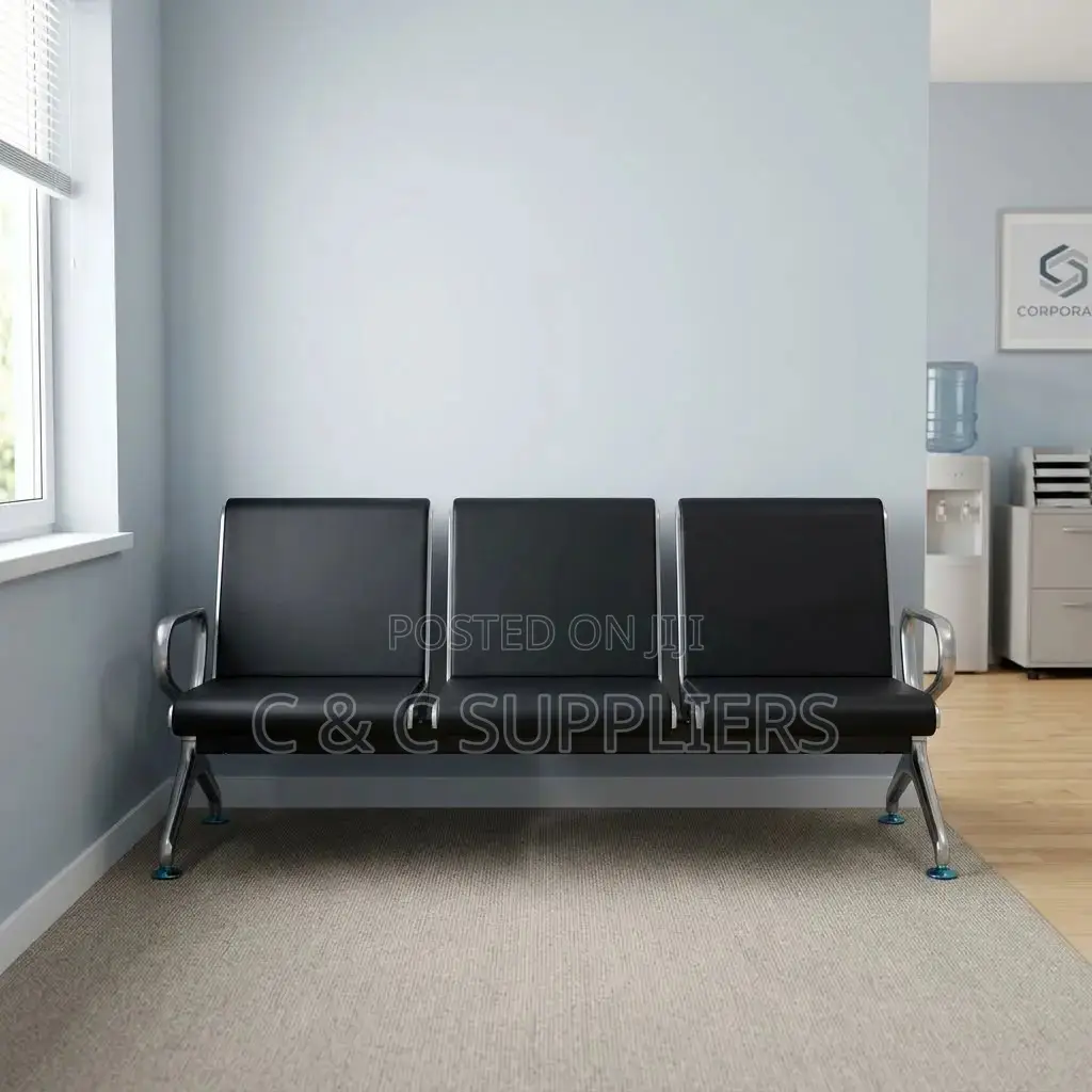 3-Link Black Hospital Bench