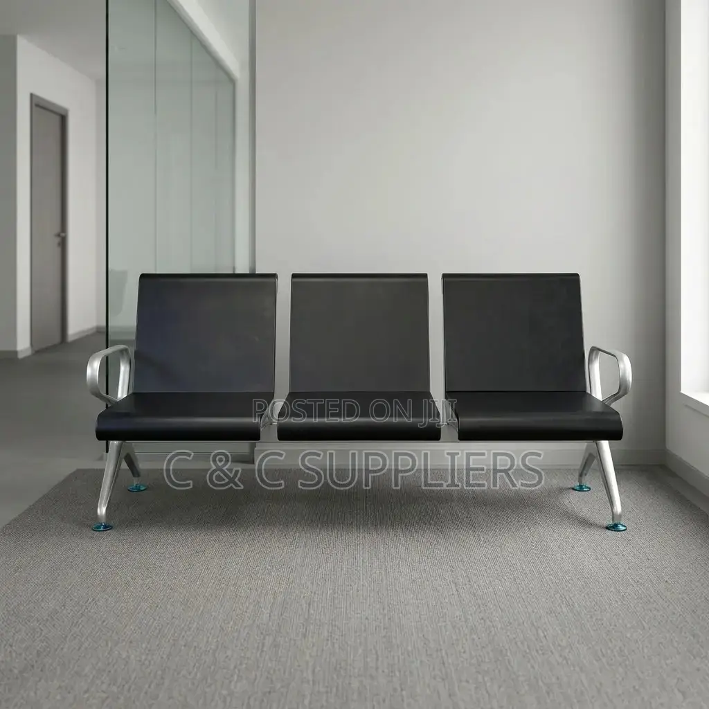3-Link Black Hospital Bench