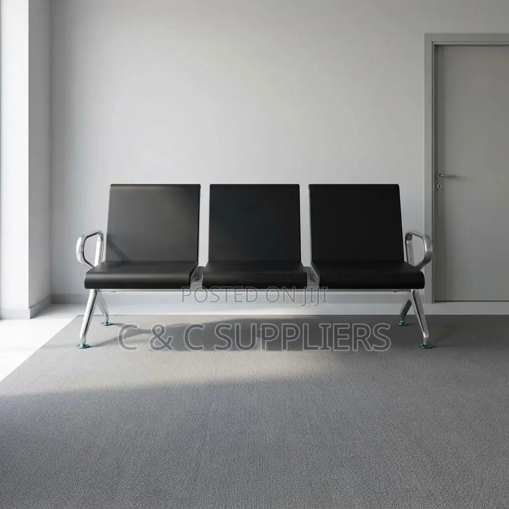 3-Link Black Hospital Bench