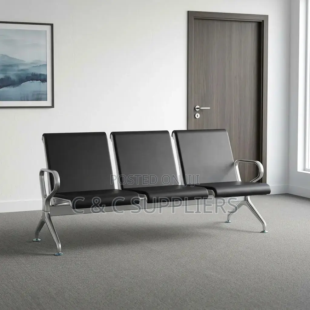 3-Link Black Hospital Bench