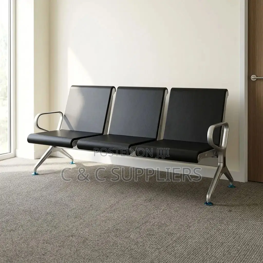3-Link Black Hospital Bench