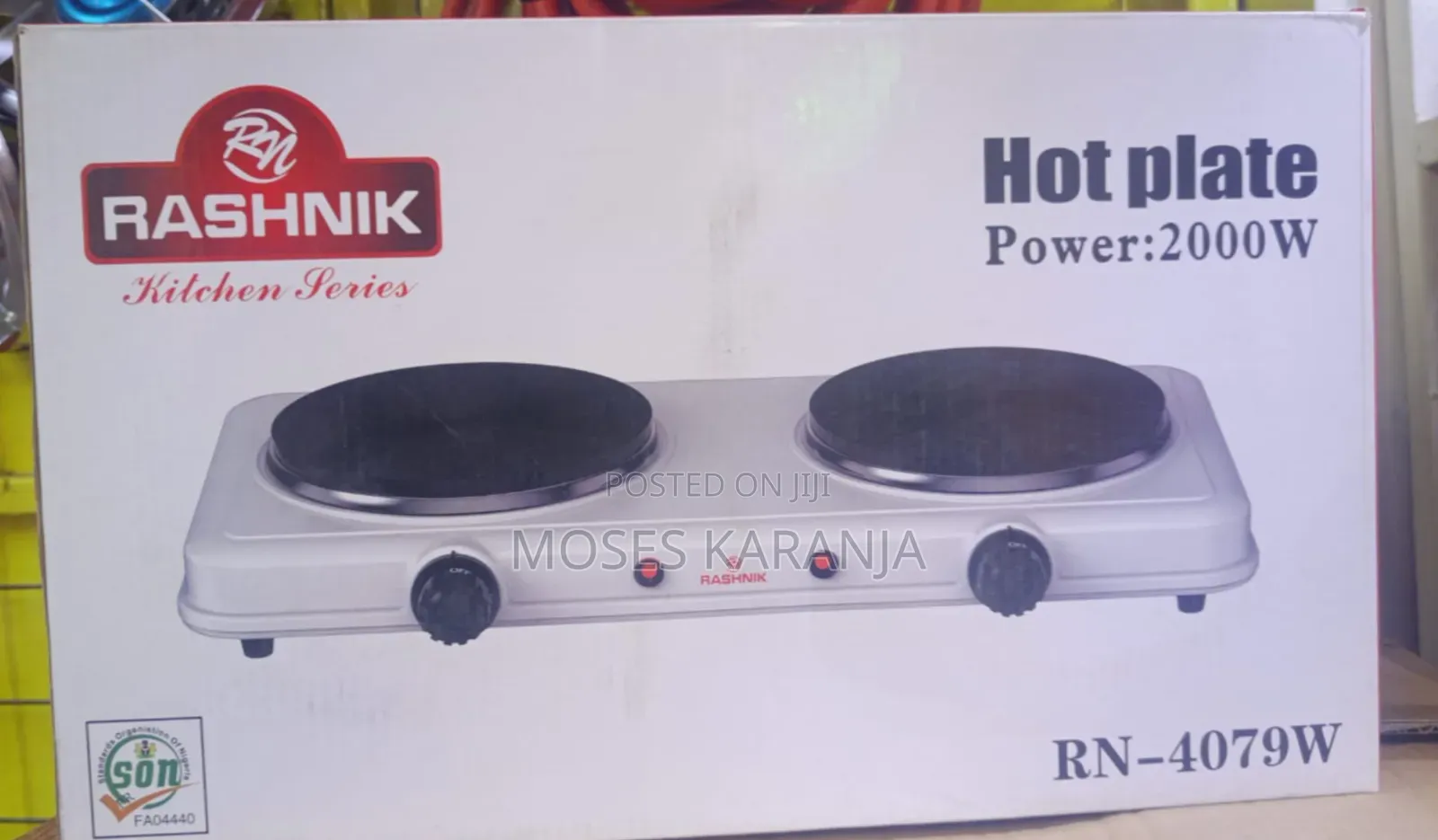 Rashnik RN-4079W Double Hot Plate 2000W