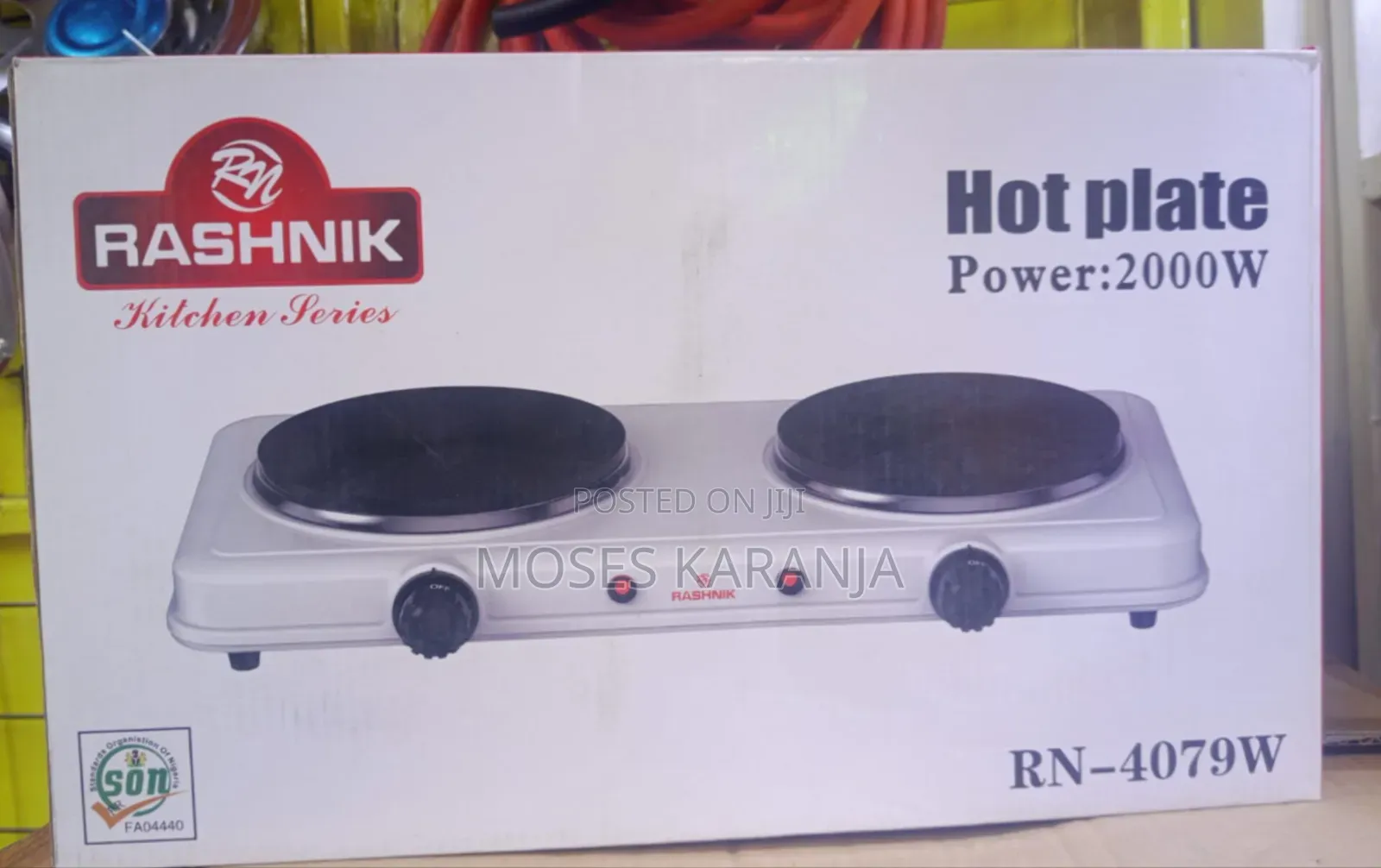 Rashnik RN-4079W Double Hot Plate 2000W