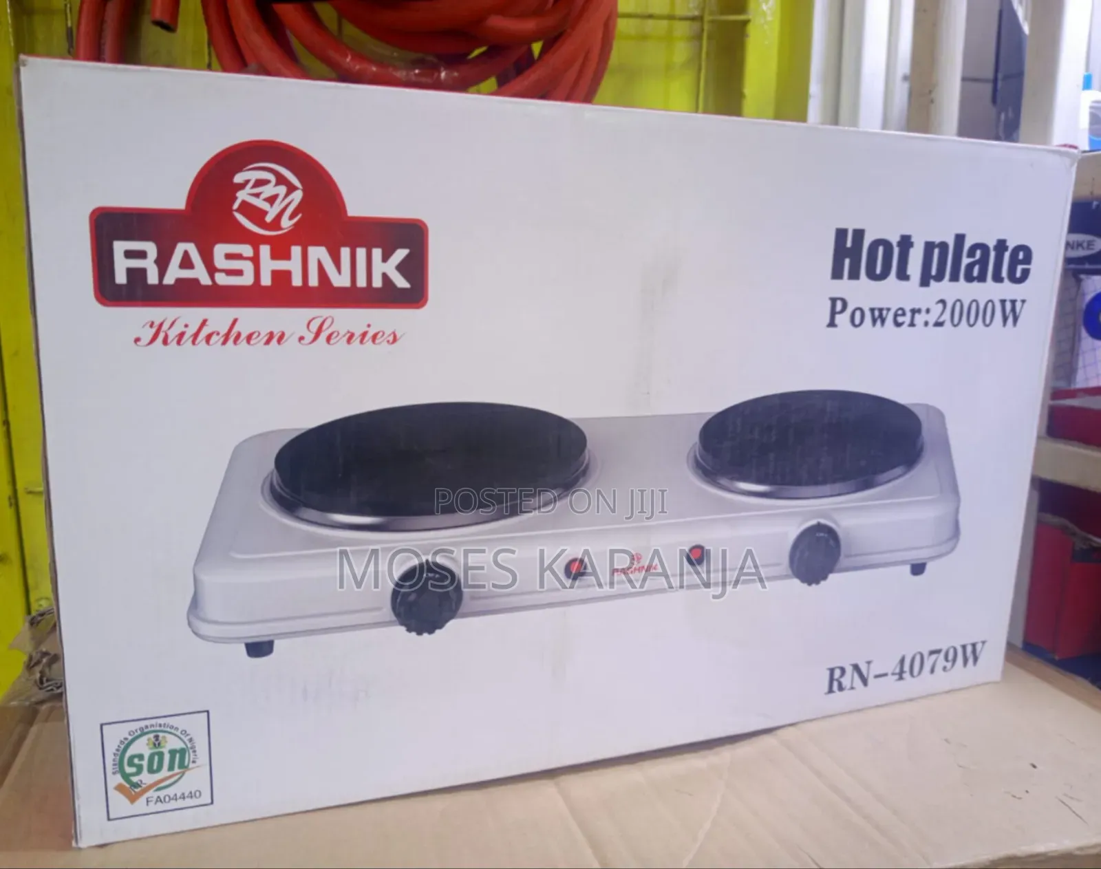 Rashnik Kitchen Series 2000W Double Hot Plate