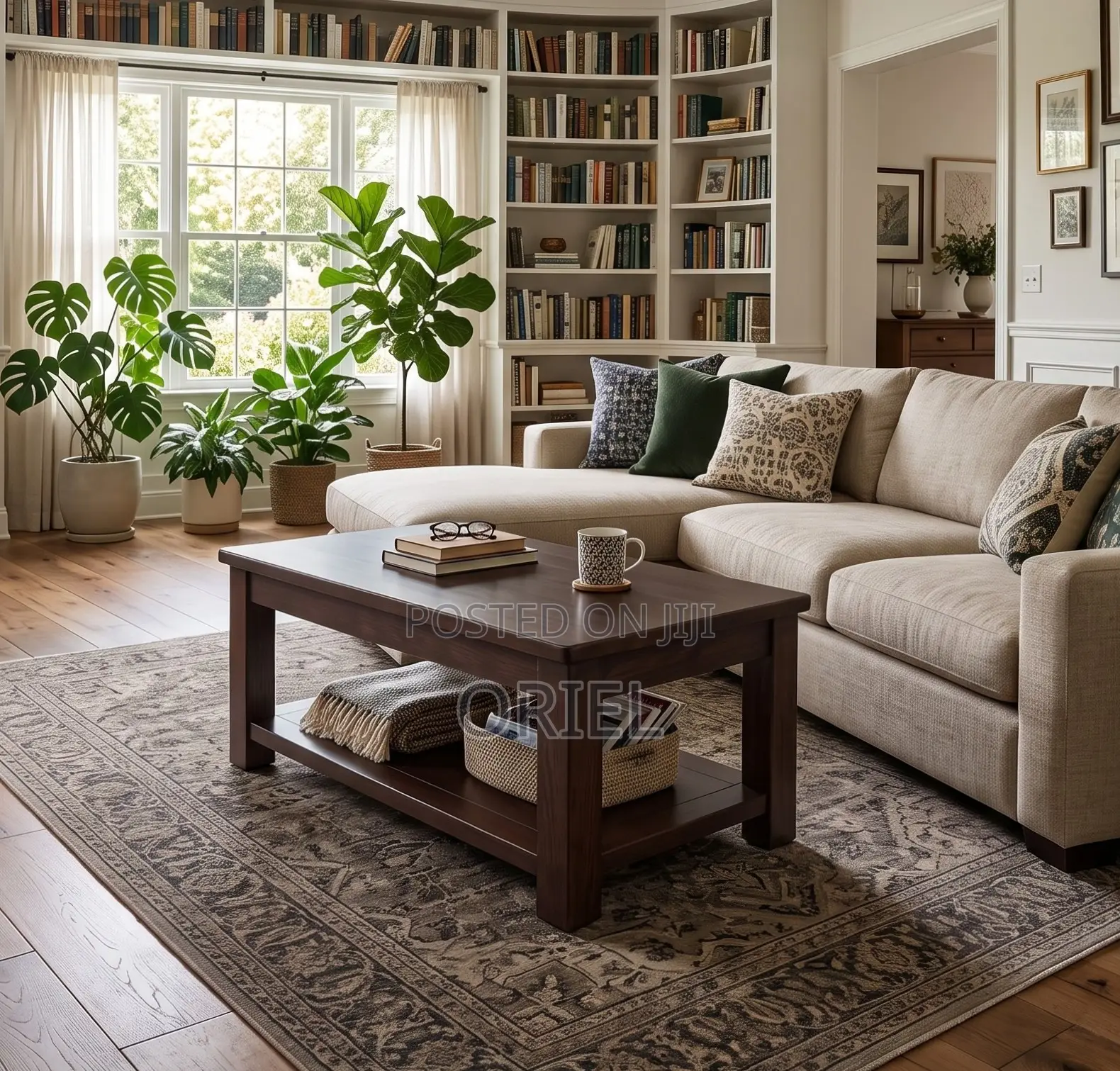 Office Cabinet : 1.2M Brown Mahogany Coffee Table