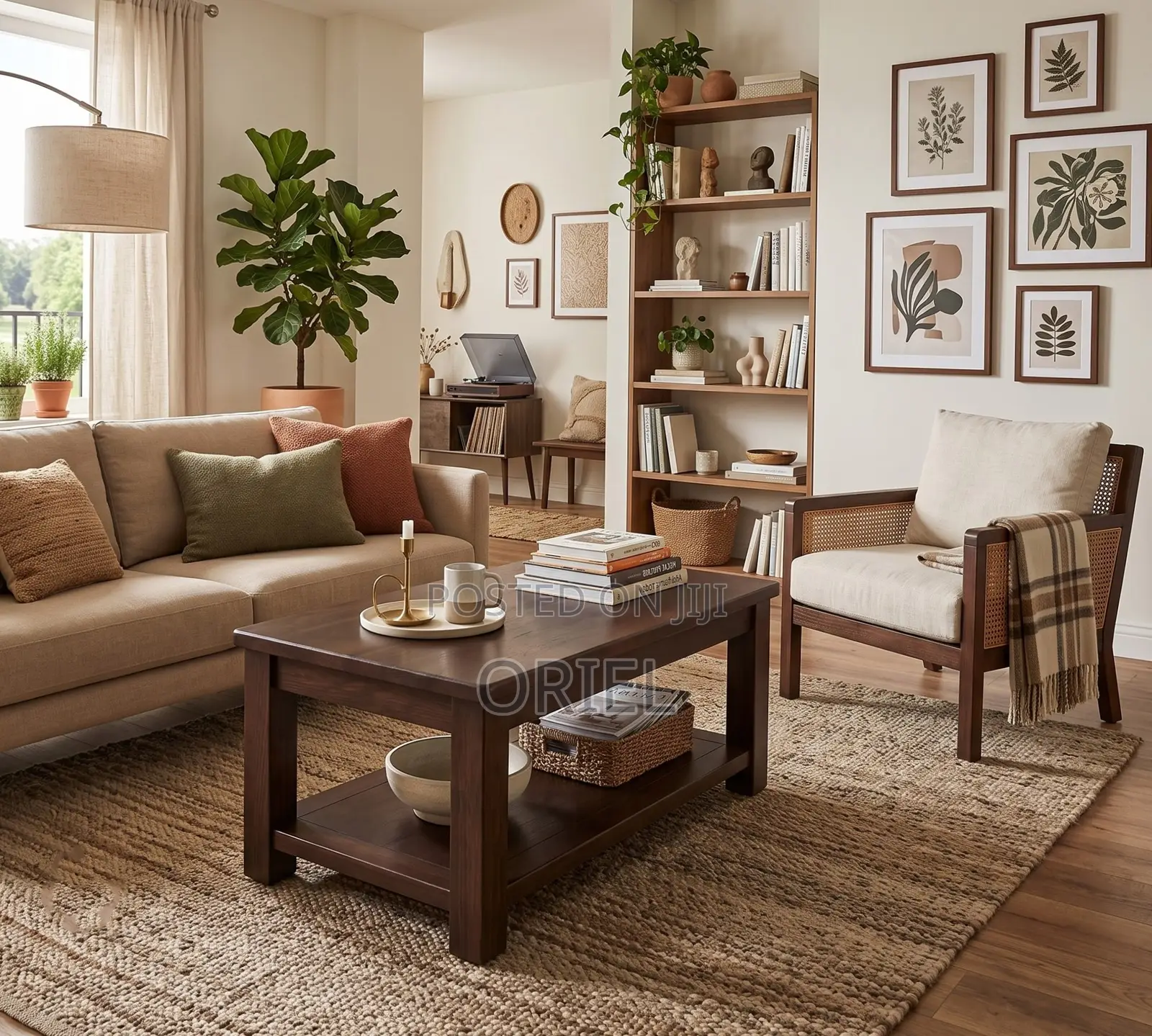 Office Cabinet : 1.2M Brown Mahogany Coffee Table