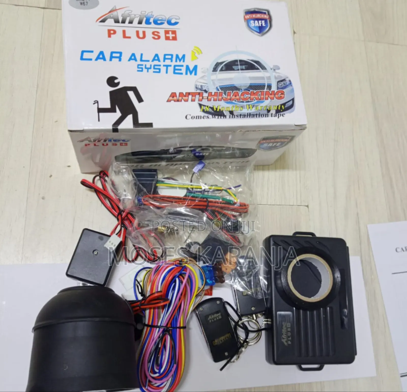 Car Alarm Security System With Engine Cut-Off
