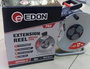 EDON 50 Meters Cable Extension Reel 3 Way Socket Outlet