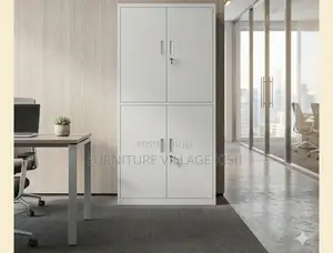 Office Cabinet ; 4-Door Lockable Storage Steel Locker