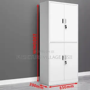 Office Cabinet ; 4-Door Lockable Storage Steel Locker