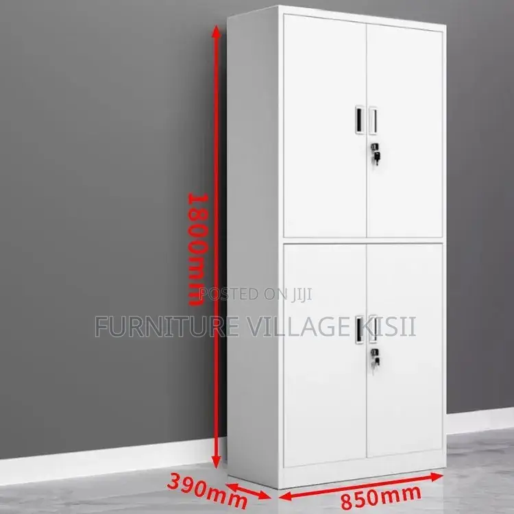 Office Cabinet ; 4-Door Lockable Storage Steel Locker