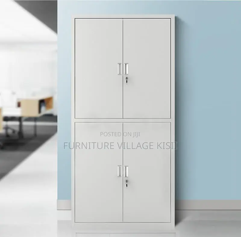 Office Cabinet ; 4-Door Lockable Storage Steel Locker