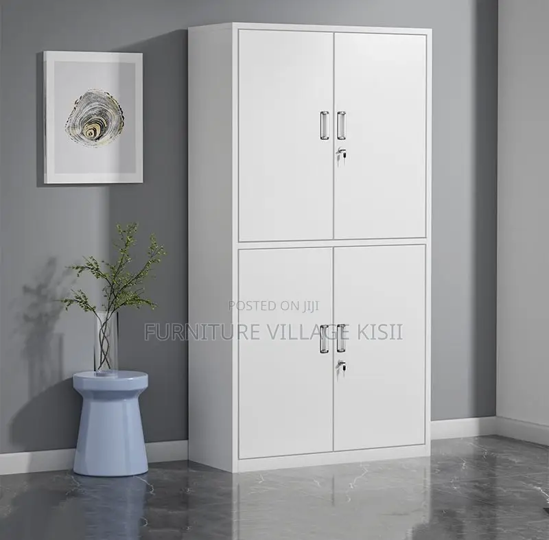 Office Cabinet ; 4-Door Lockable Storage Steel Locker