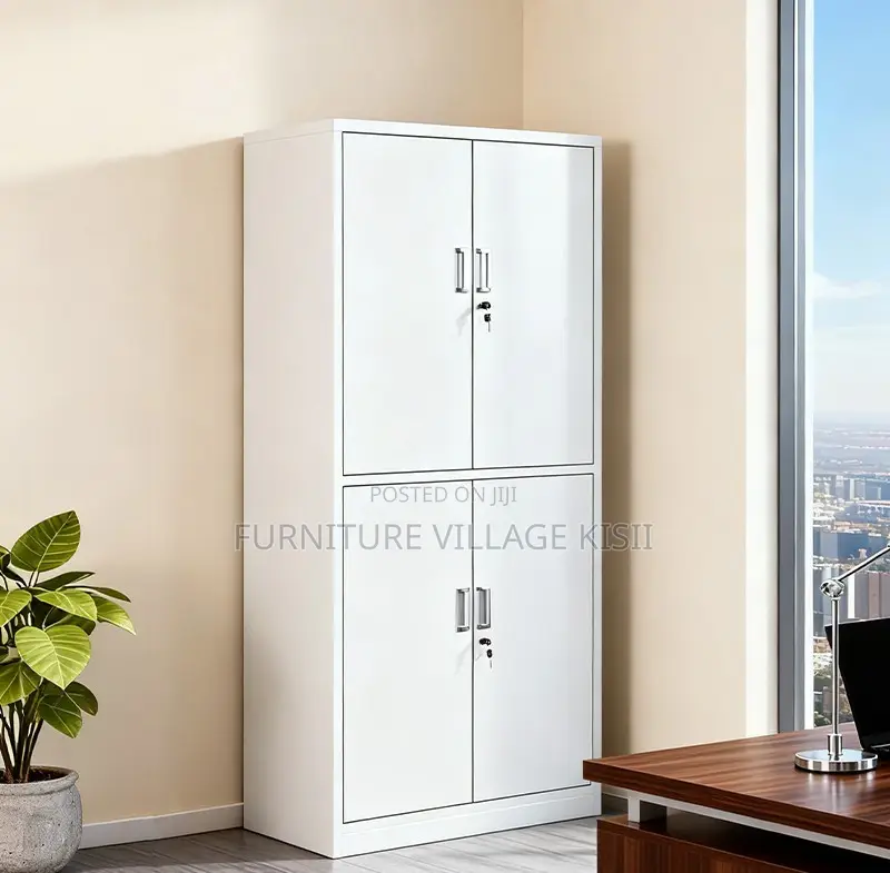 Office Cabinet ; 4-Door Lockable Storage Steel Locker